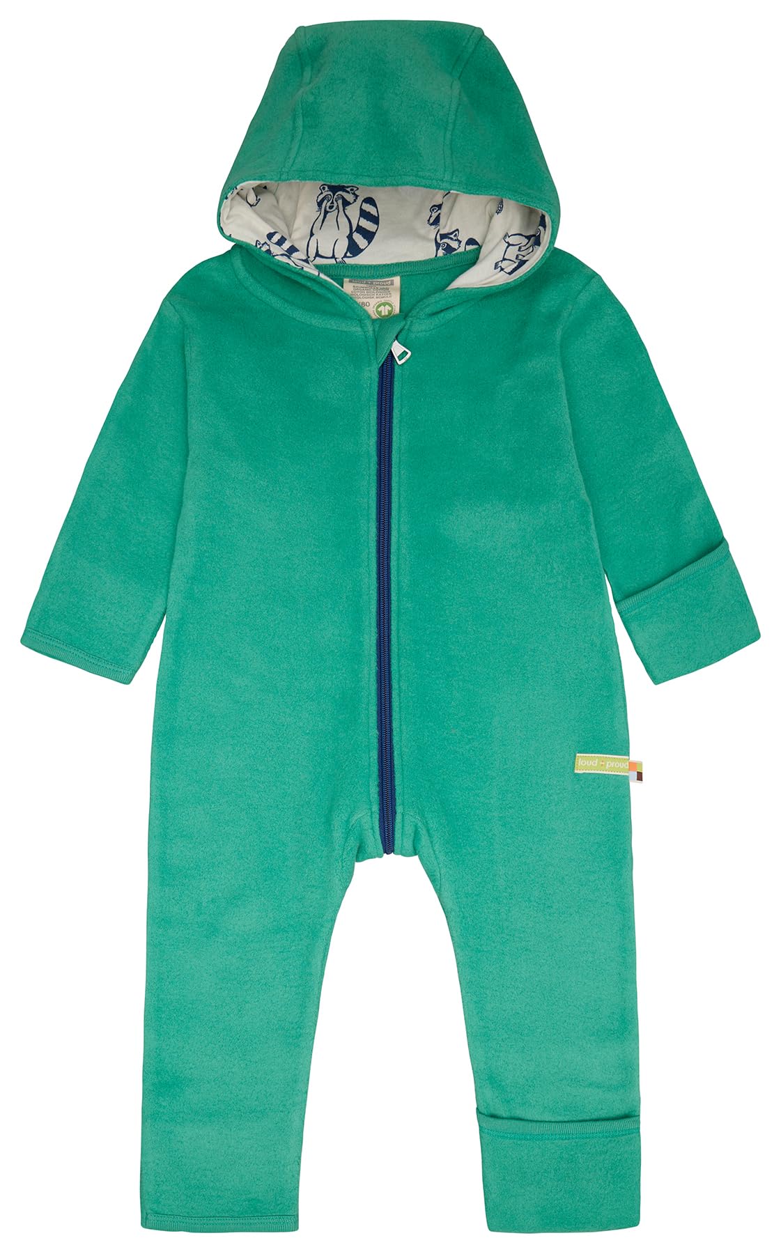 loud + proud Unisex Baby Baumwoll-fleece, Gots Zertifiziert Fleeceoverall