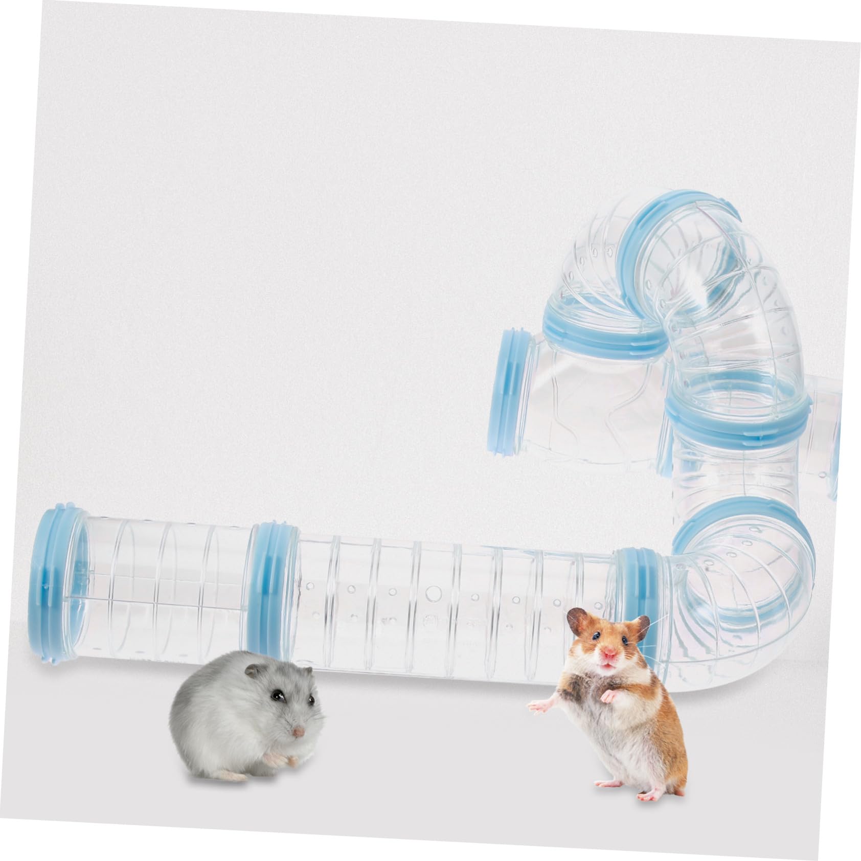 2 Satz Externer Hamsterkäfigröhren aus Pp mit Selbstgemacht Verbindung und Abnehmbarem Design als Sicheres Zubehör für Kleintierkäfige