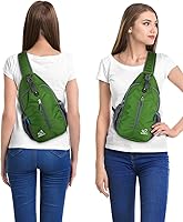 Vista 9 de Waterfly - Mochila cruzada tipo bandolera para viajes y caminatas, bolsa de pecho, Gris, talla única