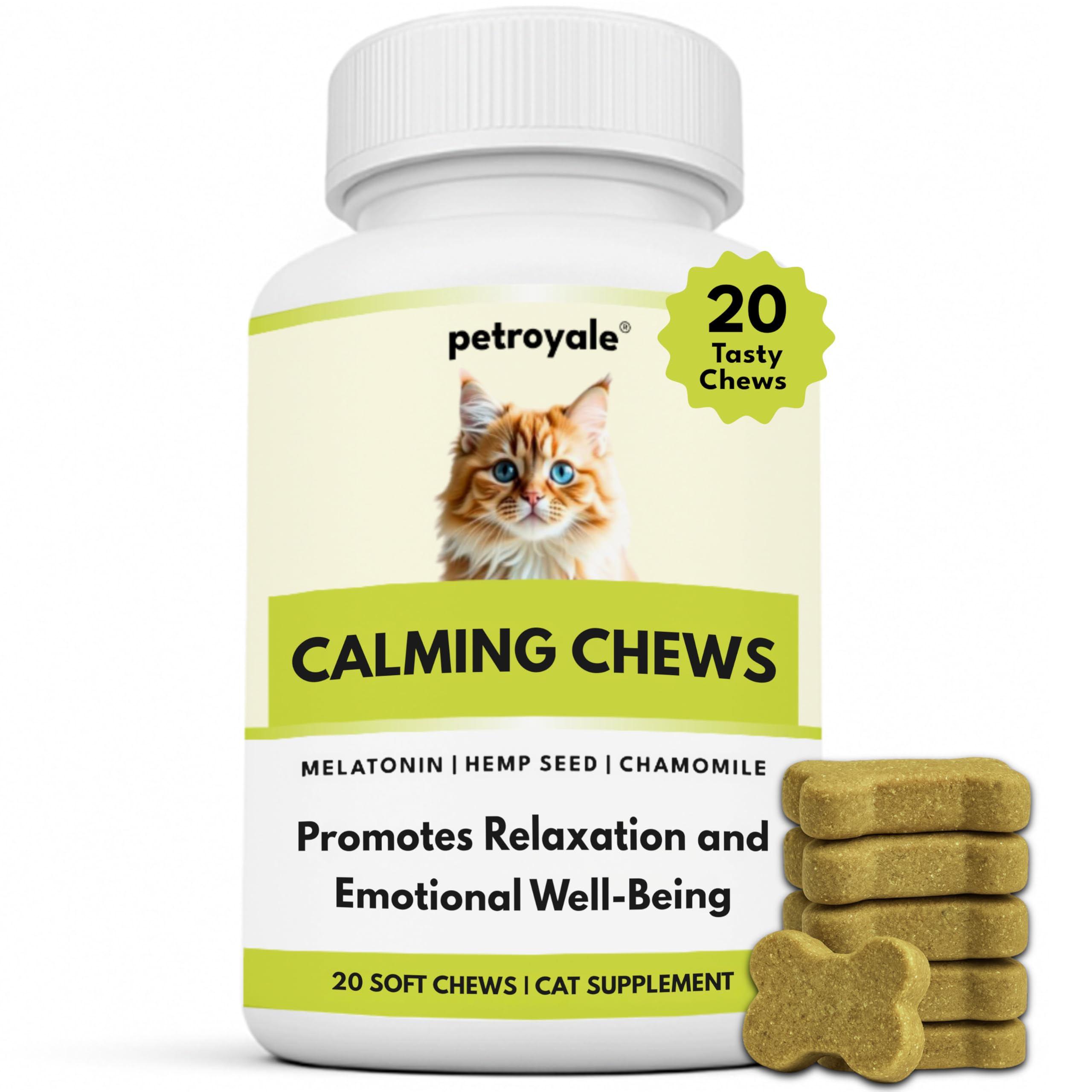 Calming Chews for Cats | Reduces Anxiety in Cats | Eliminates Stress | Cat Behaviour Management | Non-Drowsy | Fast-Acting & Long-Lasting Relief | Suitable for Daily Use | 20 Chews-image-4