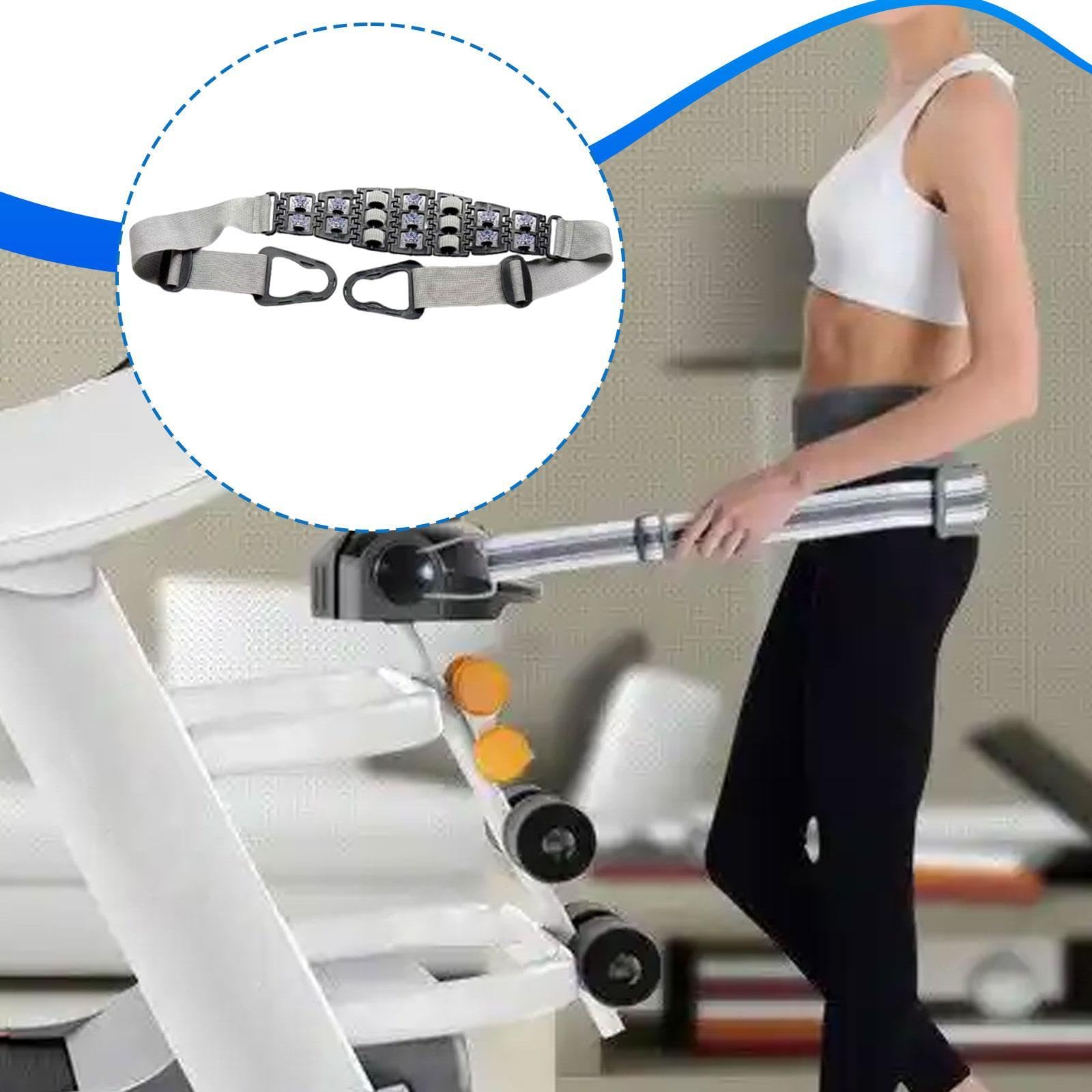Cintura per Dimagrimento, Cintura Massaggiante per Tapis Roulant, Robusta E Versatile, per, Fascia Fitness Premium Grigia per Massaggio, 1.9 M Length