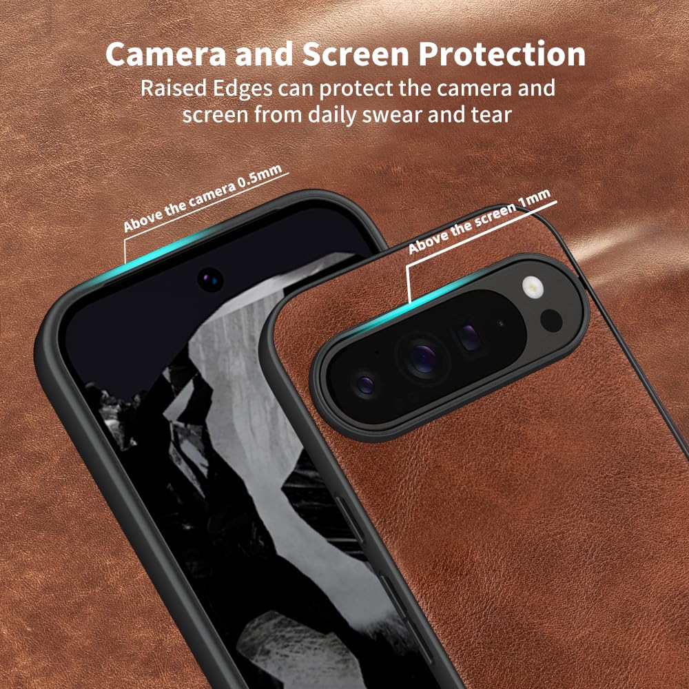 Custodia ultra sottile per Google Pixel 9 Pro XL, realizzata in vera fibra aramidica, morbida al tatto, resistente paraurti in carbonio