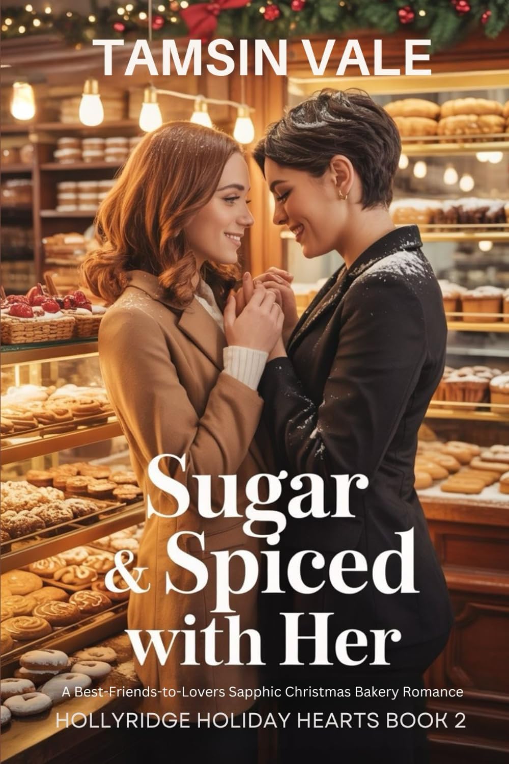 Sugar & Spiced With Her: A Best-Friends-to-Lovers Sapphic Christmas Bakery Romance: 2 (Hollyridge Holiday Hearts: A Steamy Small-Town Sapphic Holiday Romance Series)