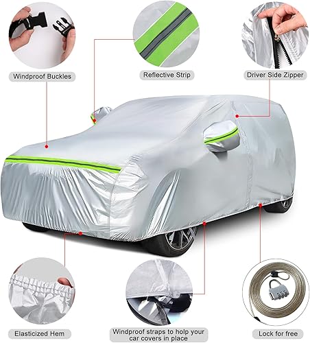 Miniatura 2 de Fundas impermeables para automóvil de repuesto para Subaru Outback 2004-2023, 6 capas para todo tipo de clima, ajuste personalizado, con puerta con