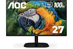 AOC 27B2H2 27" Frameless IPS Monitor, FHD 1920x1080, 100Hz, 101% sRGB