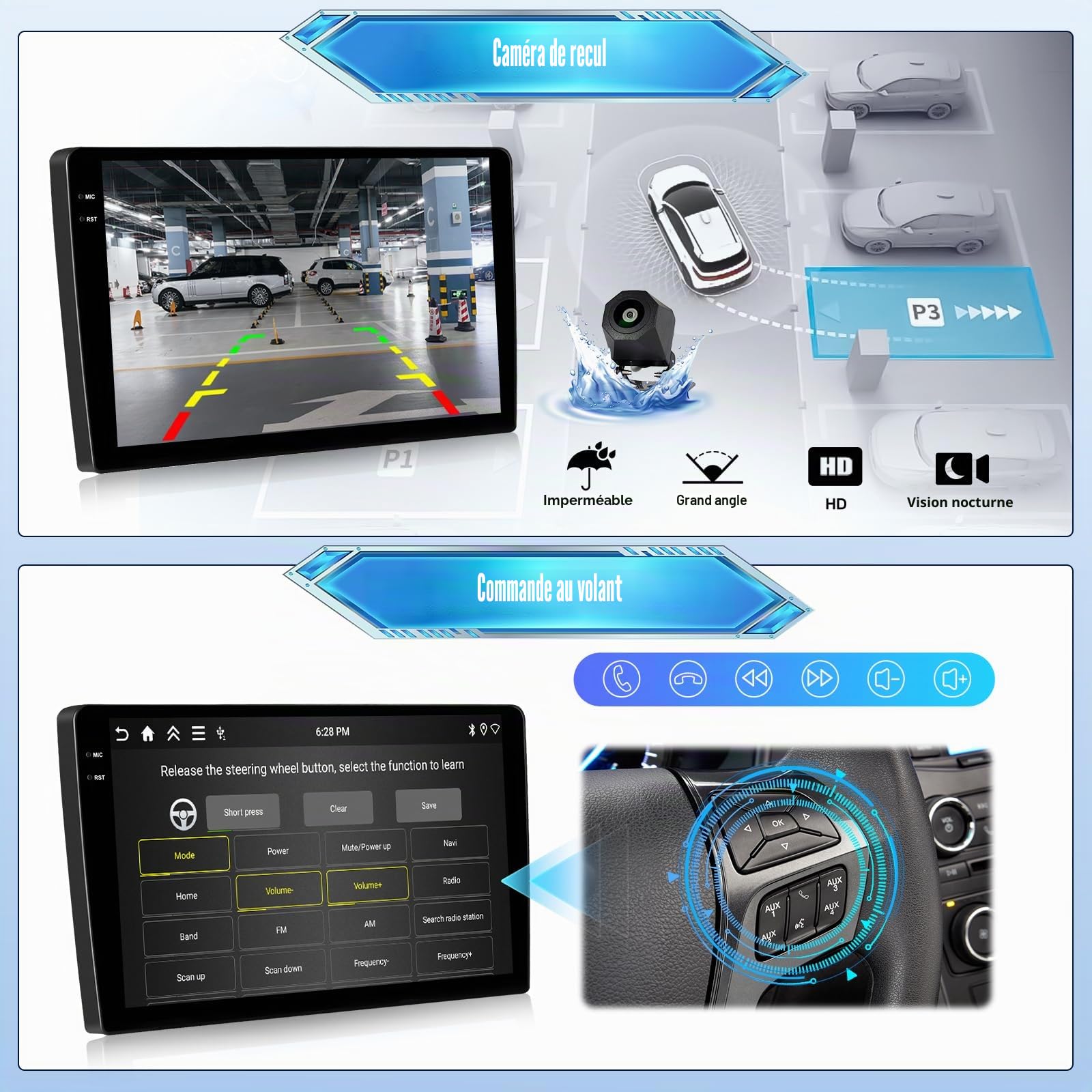 pour Citroen C4/DS4 2013-2016, Android 15, 4G+64G GOHHDL Autoradio pour Citroen C4/DS4 avec Carplay Android Auto, 10 Pouces Poste Radio Voiture 2Din avec GPS WiFi Bluetooth FM/RDS EQ SWC Caméra&MIC
