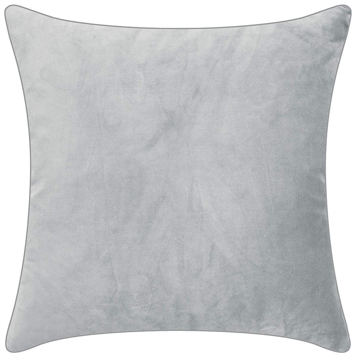 Unbekannt PAD - Kissenhülle - Samt Elegance - Hell Grau - 50x50cm