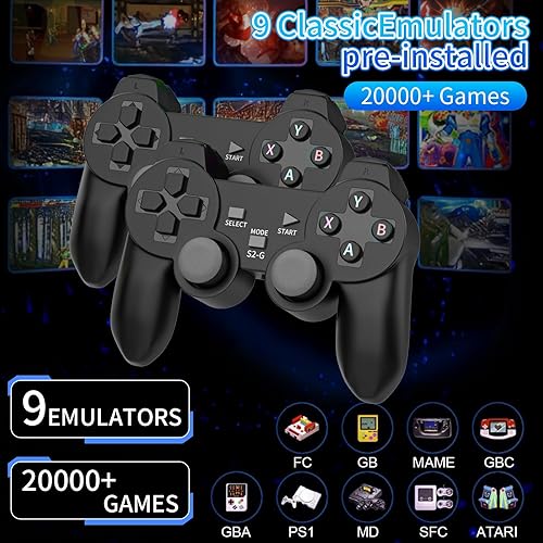 Miniatura 2 de Consola de juegos retro  más de 20.000 juegos clásicos integrados, 23 emuladores, controladores inalámbricos duales de 2.4G, salida HDMI 4K, 64 GB