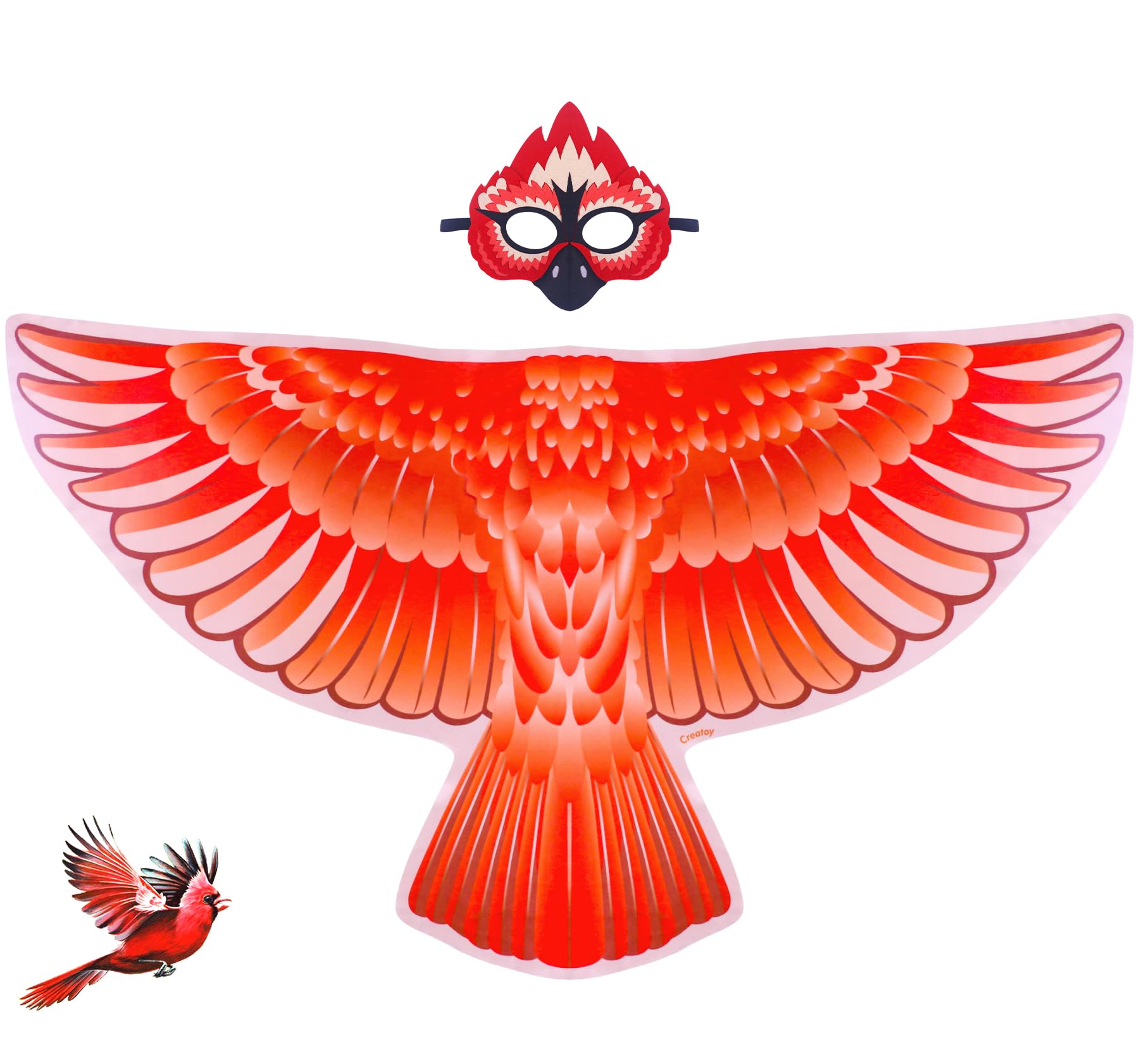 Bird-Costume for Kids Eagle-Wings Parrot Costume Hawk Owl Dress Up for Boys Girls Party Halloween Favors Gifts Toys