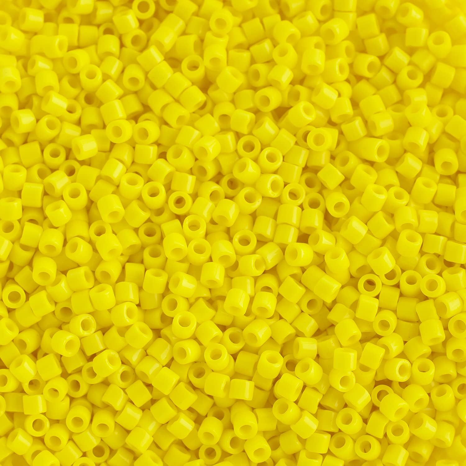 Miyuki Delica 10/0 RD 5.2gms Japanese Seed Beads - Yellow Opaque