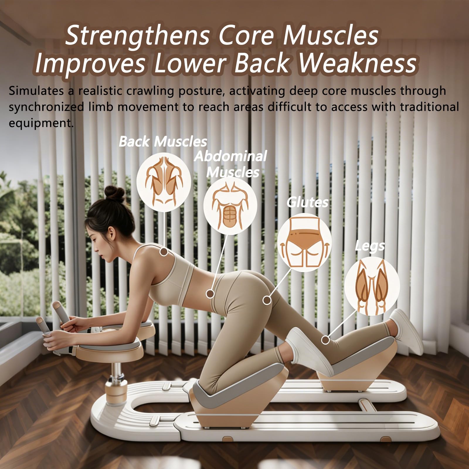 Spine Twist & Stretch Trainer,Máquina De Abdominales,3 Niveles De Altura Ajustables, Temporizador LED, 92 Cm Bajo Impacto, Capacidad 100 Kg, Para Tonificar Cintura Y Estirar Piernas