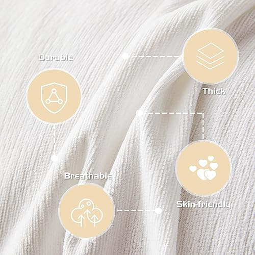 Miniatura 4 de MEETSKY Fundas para sofá de 3 cojines, fundas decorativas lavables para sofá modular, funda de mezcla de felpilla suave para sala de estar, 91 x 134