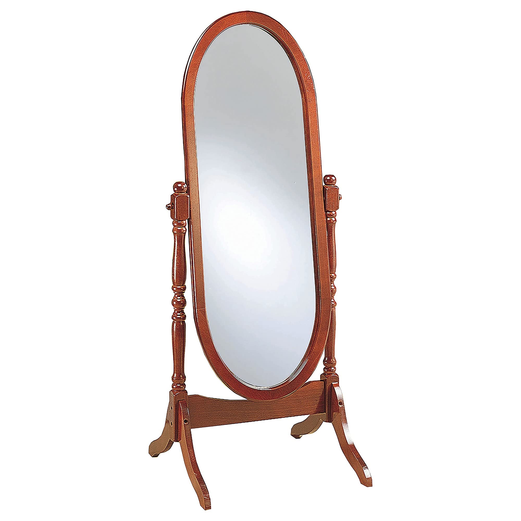 Amazon.com: Benjara Standing Cheval Mirror with Oval Frame Turned