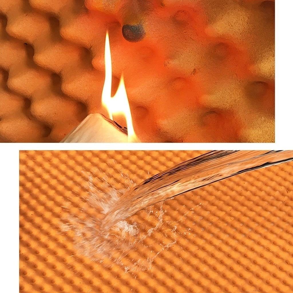 Pannelli fonoassorbenti Pieghevoli in Schiuma Acustica, Pannelli acustici Portatili autoadesivi Ufficio Sala riunioni Cotone fonoassorbente (Giallo) (Nero)