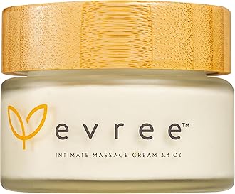 evree Intimate Massage Cream, for Personal Body and Sensual Massage, Edible Massage Oils for Date Night, Safe for Private Area, Flavored Massage Oil and Cream, Pineapple Orange Scent, 3.4 oz Jar
