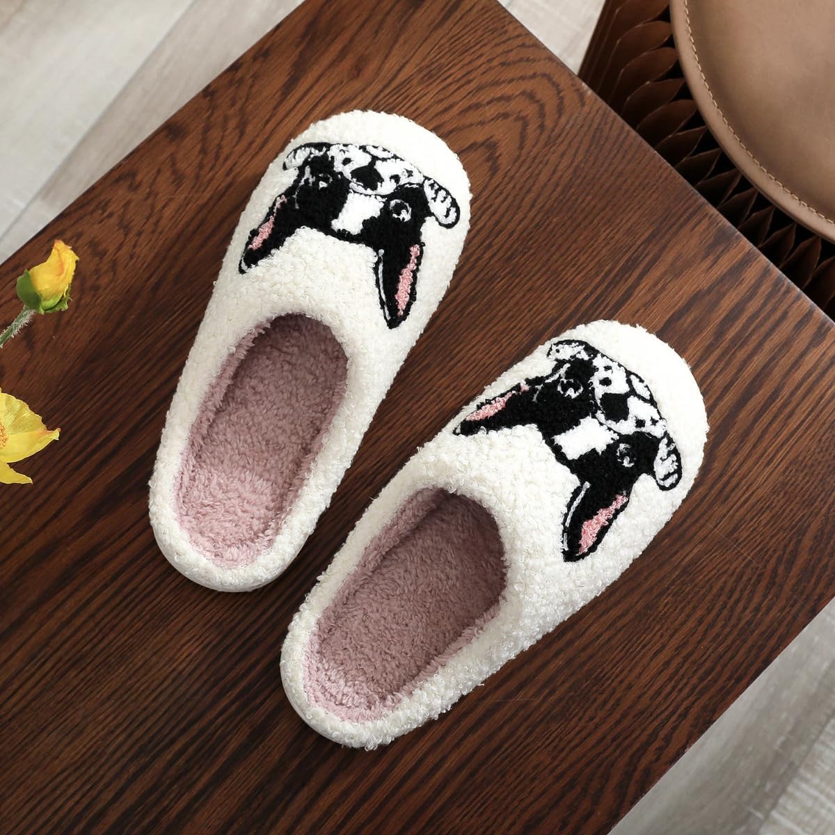 Dog Cat Slippers Plush Animal Pet Comfortable Winter Women Men Soft Non-slip