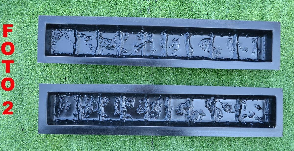 SvitMolds Sold 2 Pieces Small Edge Stone Concrete MOLDS Edging Border Mould ABS Plastic BR15