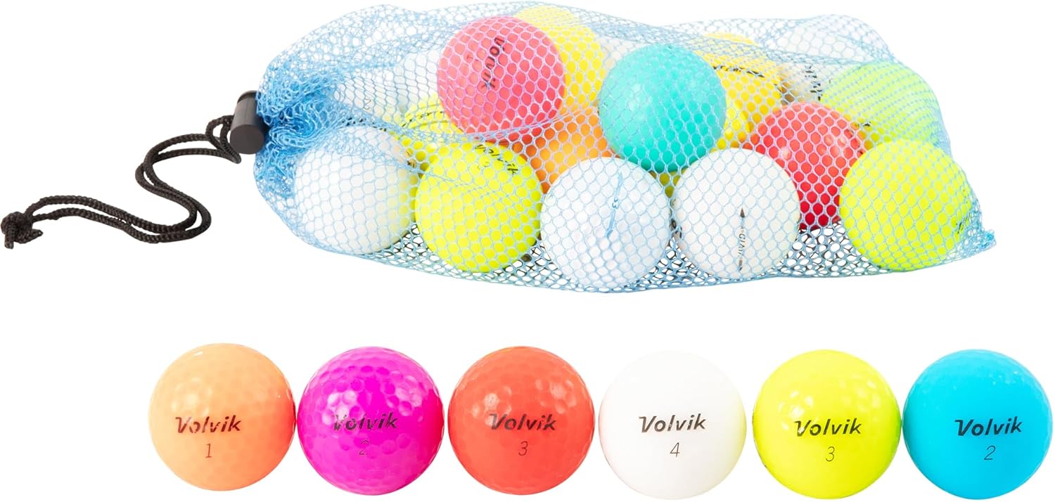 Clean Green Golf Balls 24 Recycled and Used Volvik Golf