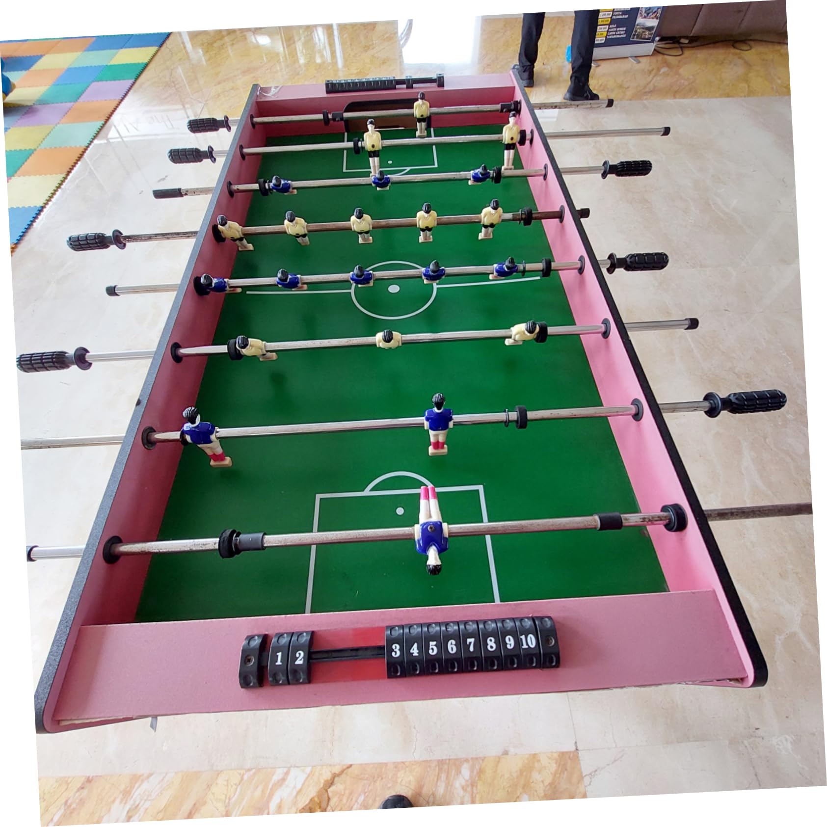 Yardwe 4 Maniglie per Calcio Balilla in Pvc Nero Ergonomiche Antiscivolo per Tavoli da Calcio 0,7m