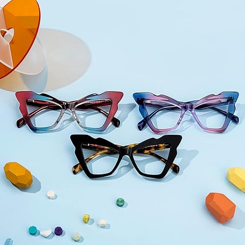 Miniatura 5 de Zeelool Elegante marco de gafas de mariposa para mujeres con lente transparente sin receta Wafae ZJGA879605