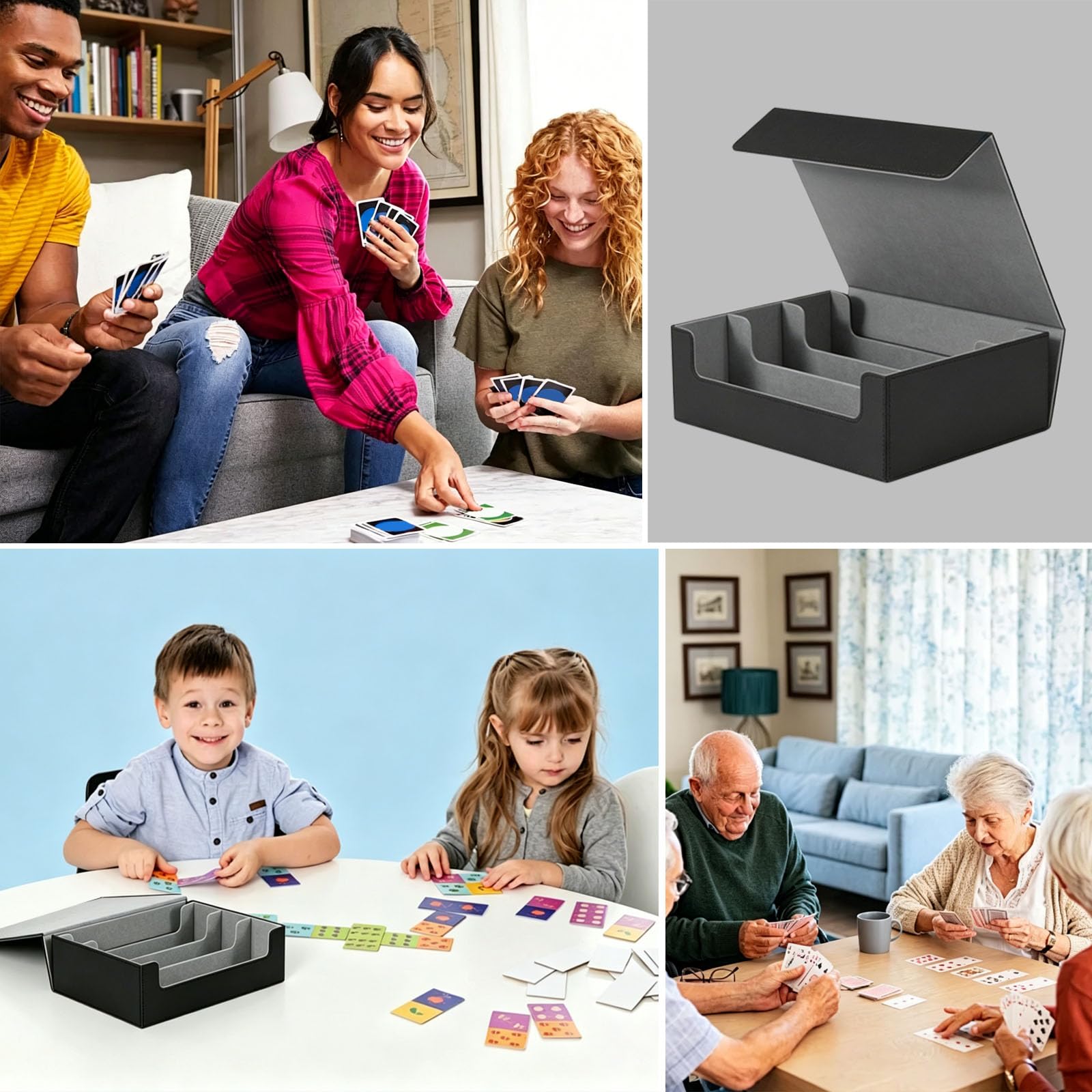 MTG Deck Box, Quartuple Trading Card Storage Box contiene oltre