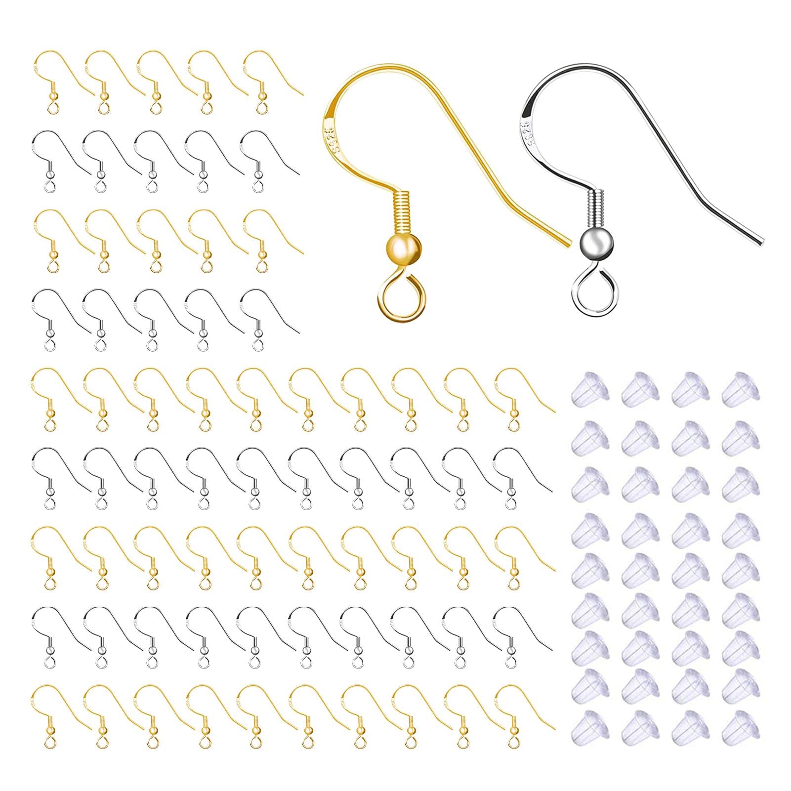 PitimilarverPitimilarver 200pcs Reusable For Jewelry Making r Wire Hook With Sp Ball Women Girls