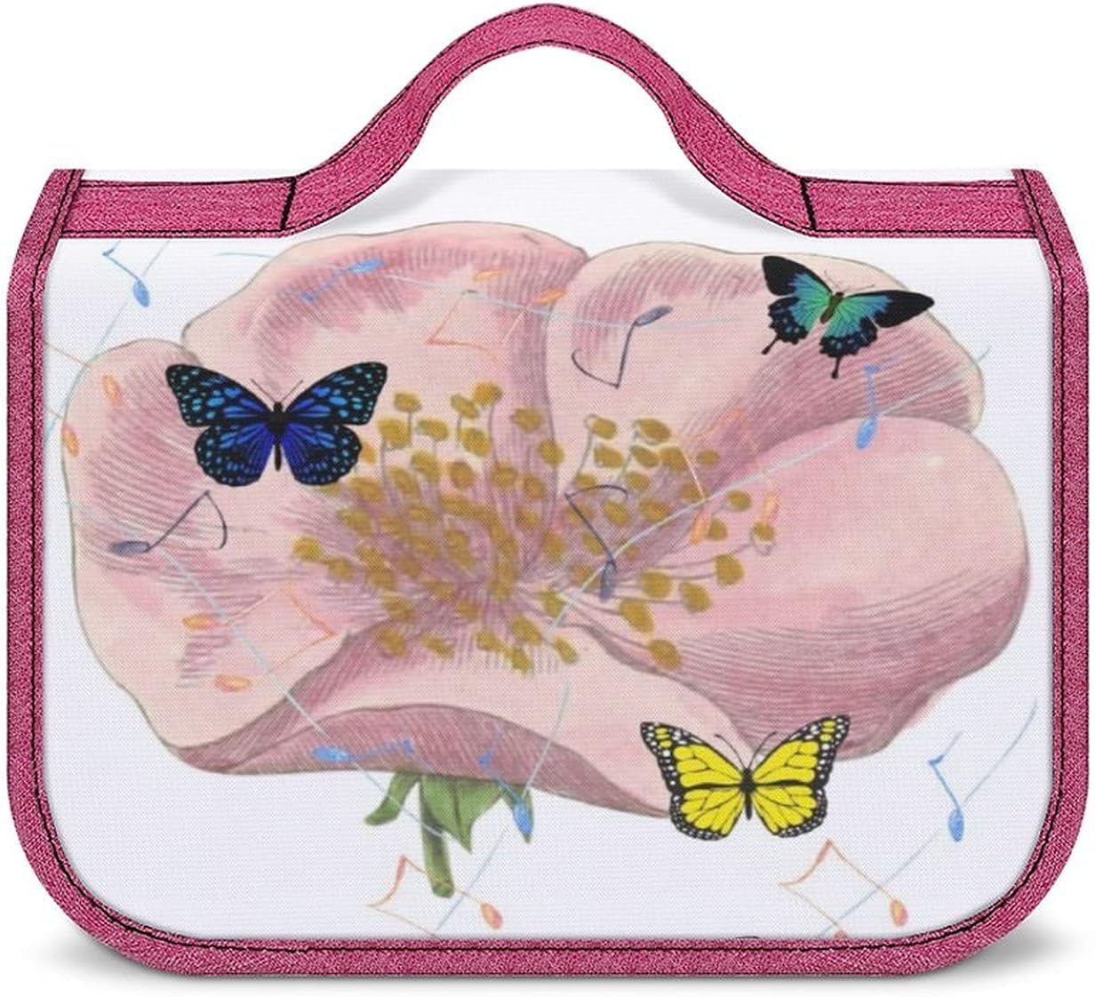 Eir ミュージカルピかわいらしンク お金を節約 花 バスルームポーチ フック付き トイレタリーポーチ 吊り下げ コスメポーチ ウォッシュバッグ レディース 軽量 アウトドア 化粧ポーチ トイレタリーバッグ