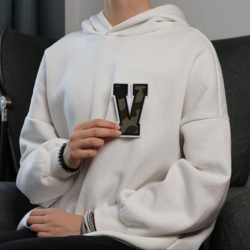 Miniatura 212 de Parches de letras termo-adhesivas de alta calidad – Lindas letras para ropa – Parche universitario para ropa – Letras bordadas de 4 1/2 parches