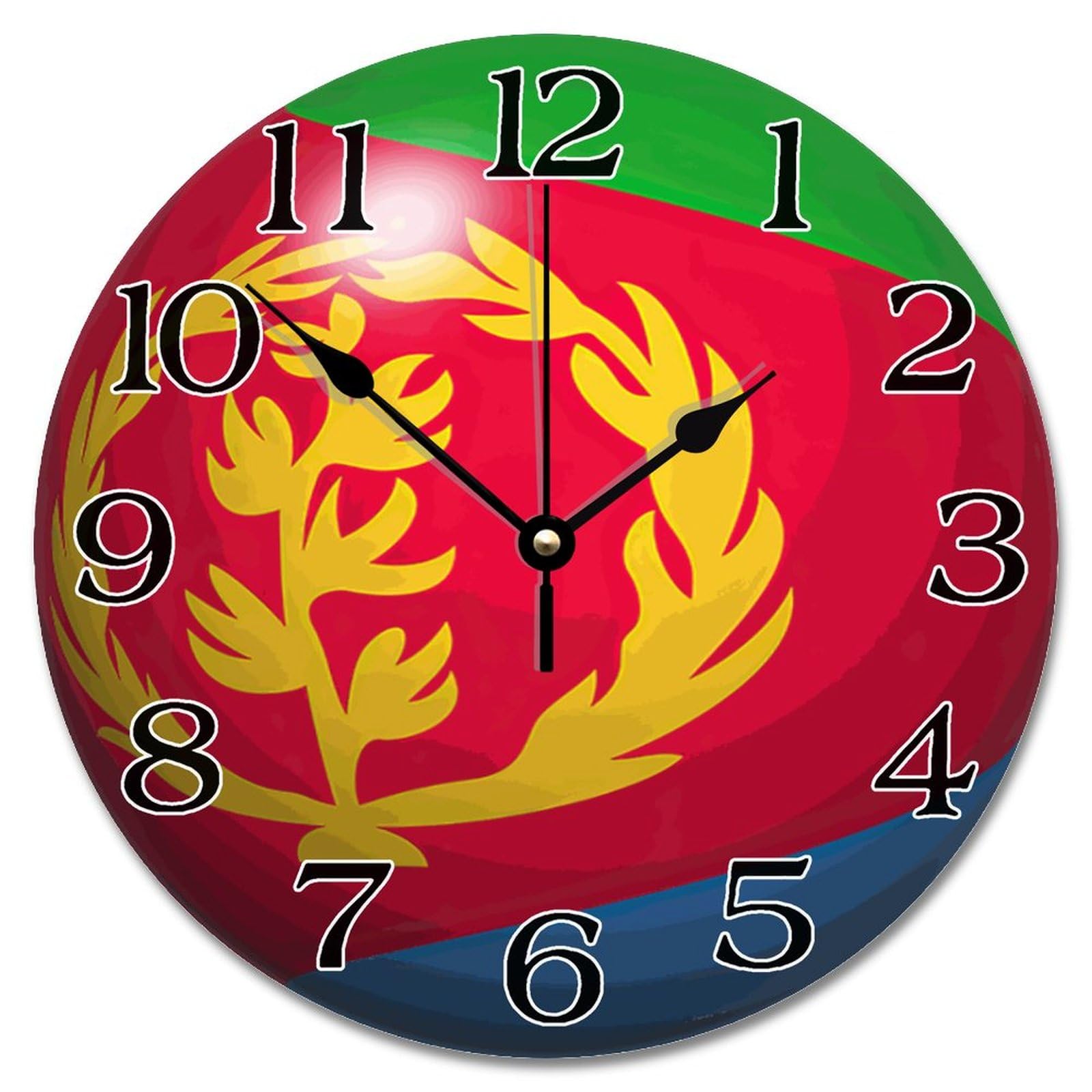 Horloge Érythrée effet 3D pour une décoration murale rustique de salon