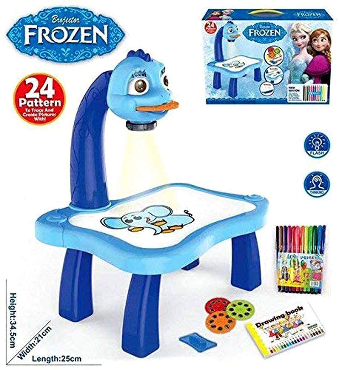 Invite Enterprise Toys Projector Drawing Set, Complete with Blue Princess Projector Set, 3 Round Lantern Slide Discs, Projector pad and The Projector Painting Art kit Textbook(Projector) (B0B6Q56HRX) Amazon Price History, Amazon Price Tracker