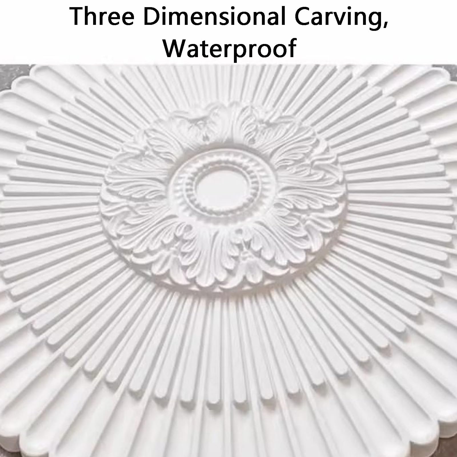 Rosone Lampadario Soffitto,Rosone Decorativo per Soffitto,Medaglione Rotondo da Soffitto,Piastra Rotonda per Ventilatore A Soffitto,Rosone Decorativo per Lampadario
