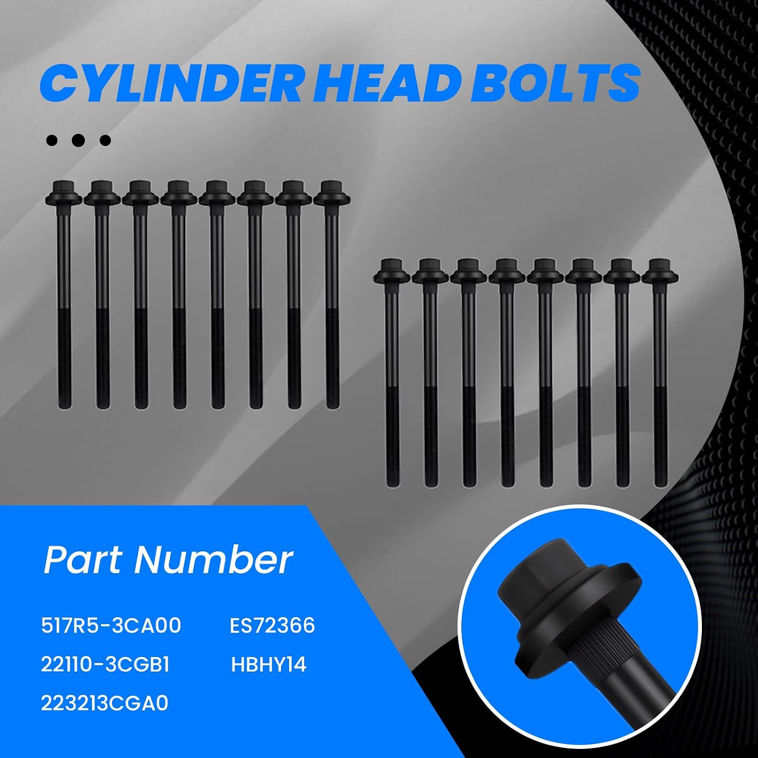 3.3 Engine Head Gasket Set with Bolts Kit Fit for 2011-2023 Kia Sorento Sedona Cadenza, for 2010-2019 Hyundai Santa Fe Azera 3.3L 3.5L 223113CGA0