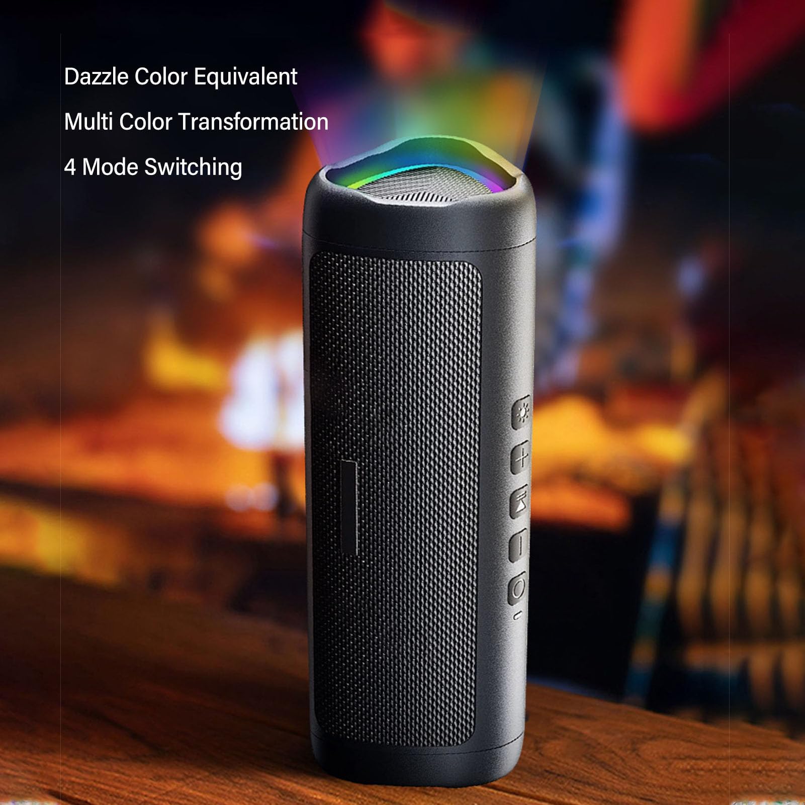 Przenośny Głośnik Bluetooth, Głośnik z Oświetleniem LED, Wodoodporny Głośnik Bezprzewodowy z technologią TWS do Domowych Sportów Prysznicowych na świeżym Powietrzu