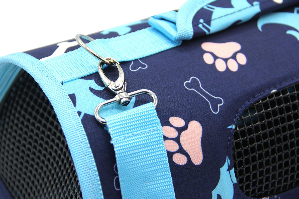 BPS® Transportín Portador Bolsa Bolso de Tela para Mascotas Perros Gatos Animales Transportadoras 3 Tamaños S/M/L Elegir (S, Azul) BPS-5638A