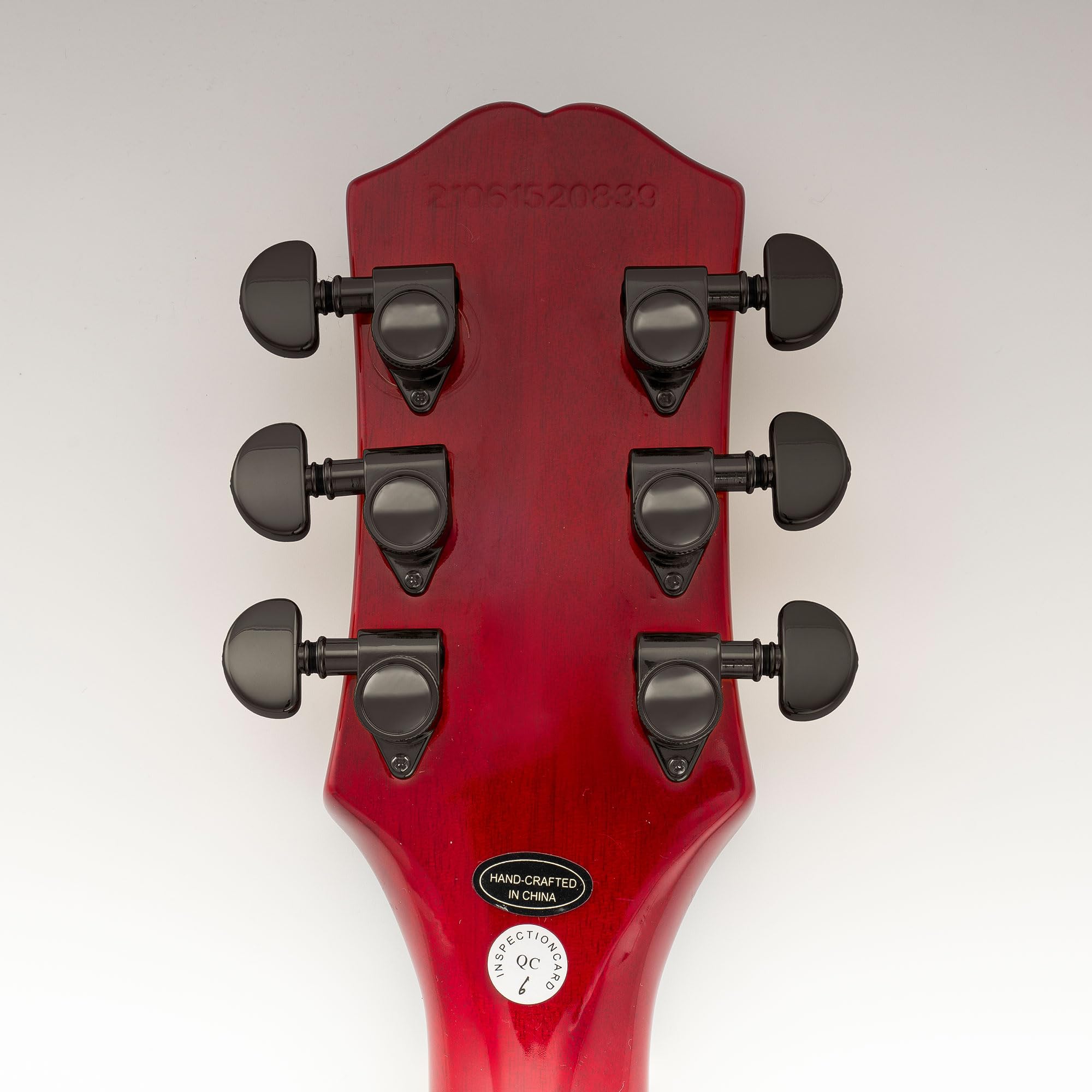 Musiclily Pro R18K 3R3L Clavijas de Afinación Bloqueo 18:1 Ratio Clavijeros Bloqueantes con Botón Media Luna para Guitarra Eléctrica Acústica, Negro