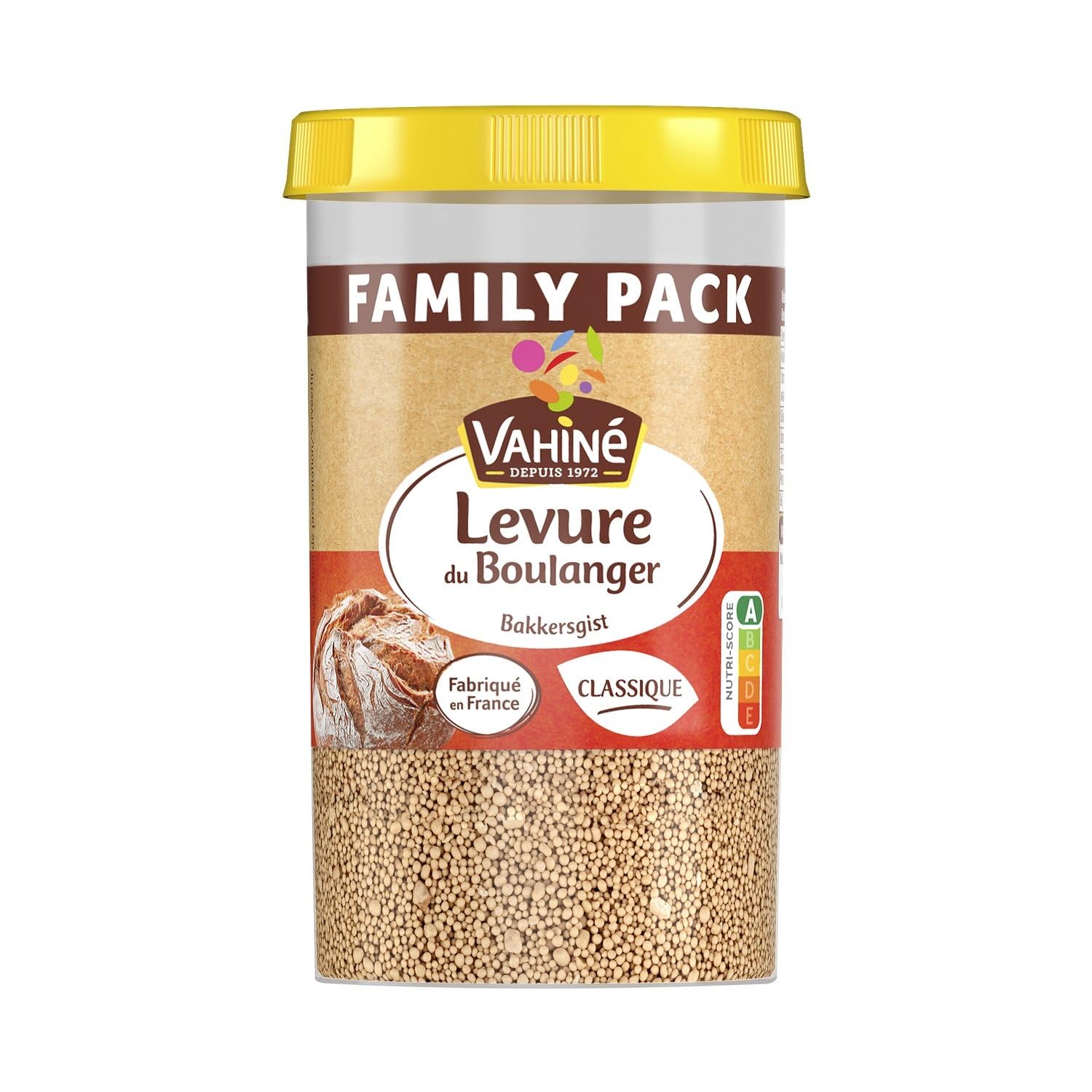 VAHINE Levure Boulangère Déshydratée Classique 150g, Fabriquée en France, Flacon Familial avec Bouchon Vissé pour Conservation Pratique - Lot de 3