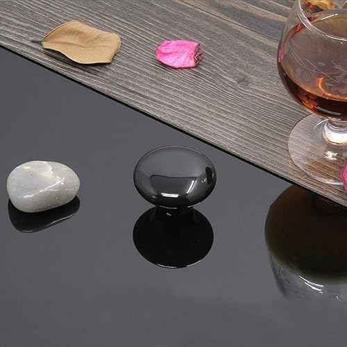 Vista 79 de HUAMULAN 15 pomos de cerámica brillante con botón redondo de hongo, vestidor, tiradores vintage, manijas de puerta, armario, cajón, diámetro de 1.5