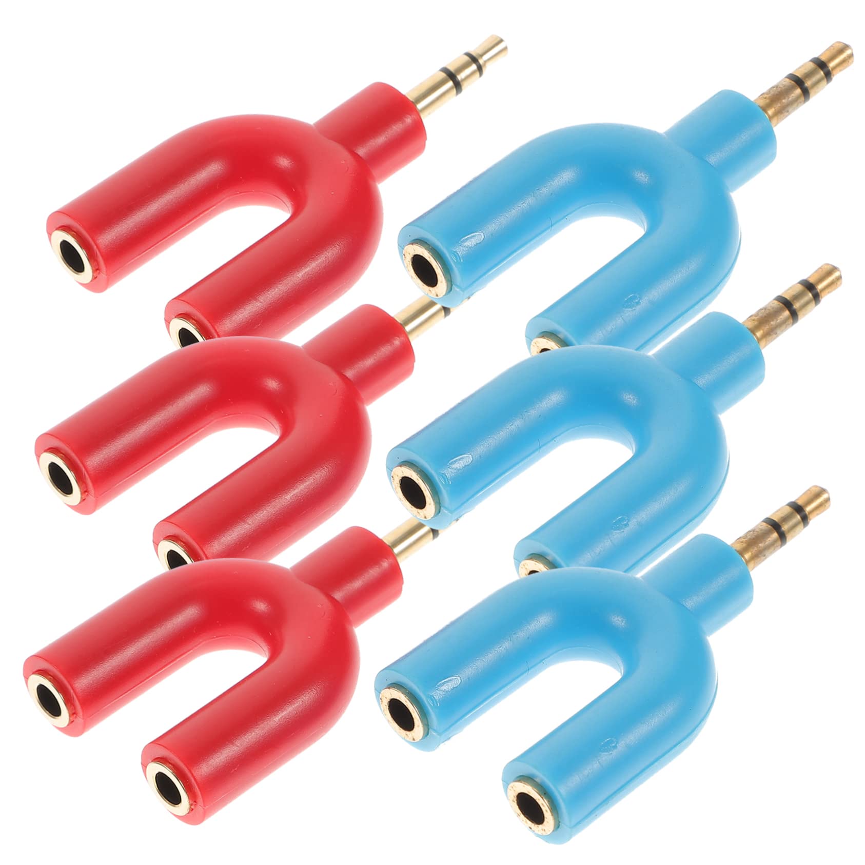 Angoily 30pezzi u Shape Headphone Adapter y Splitter Adattatore Audio Per Condividere Musica Compatibile Con Tablet e Laptop Design Compatto e Leggero