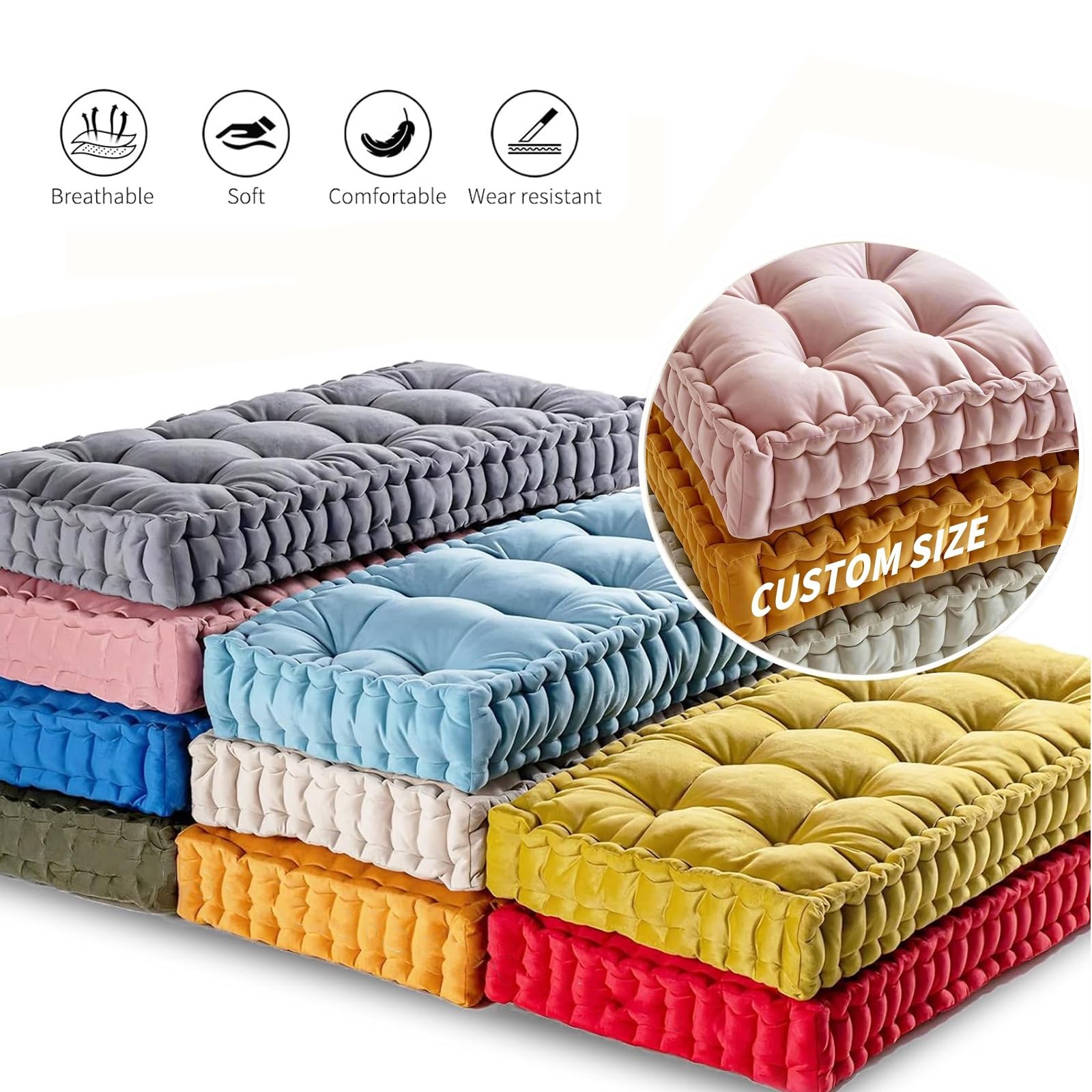 Cojín de repuesto personalizado para banco de exterior, resistente a la intemperie, cojín de asiento para sofá de patio (E2, 125 x 45 cm), cómodo y elegante cojín para banco de jardín para máxima