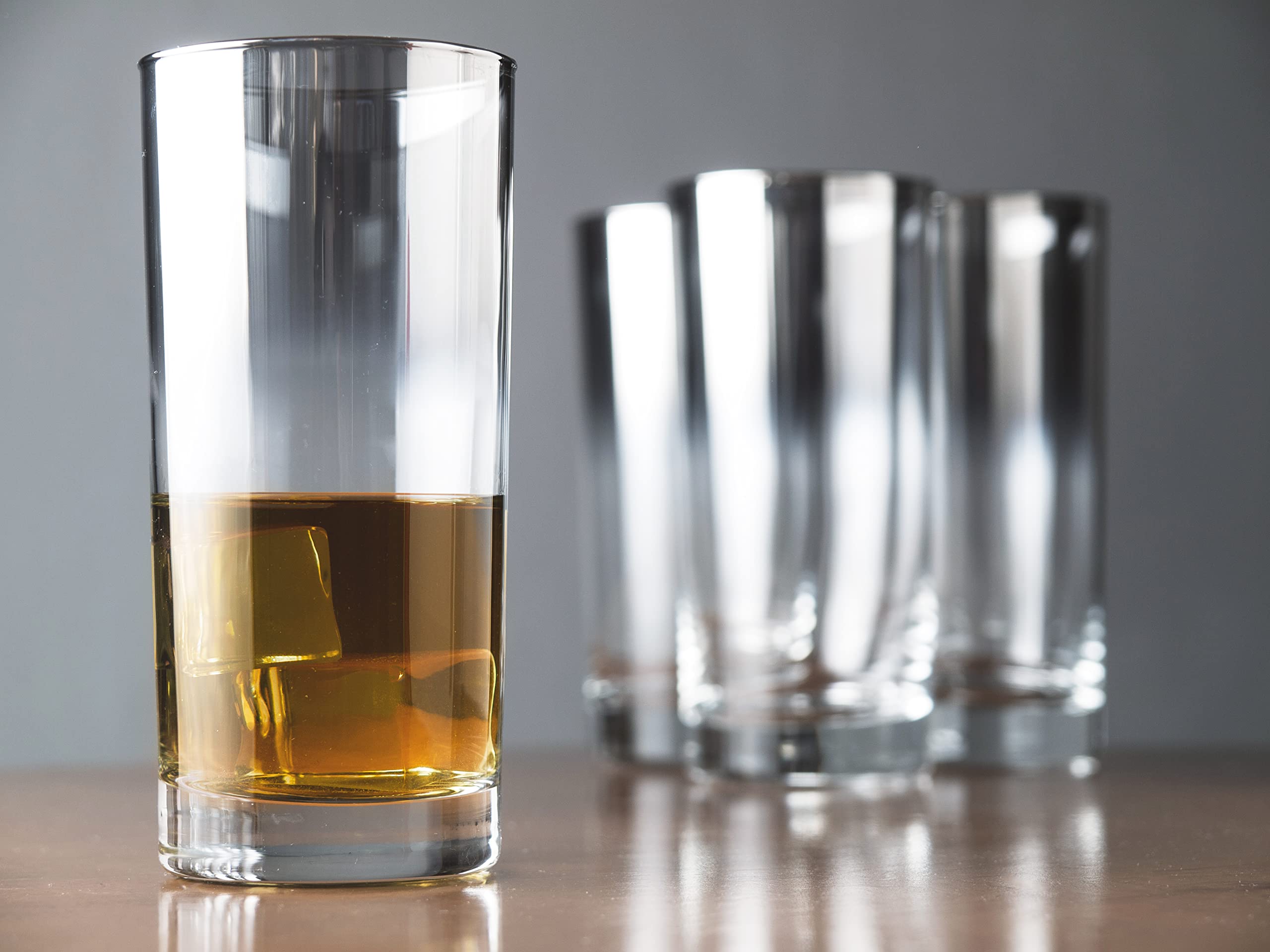 Barski Highball-Glas – Trinkgläser – geräuchert – für Wasser, Saft, Wein, Bier und Cocktails – Set mit 4 – 340 ml – hergestellt in Europa