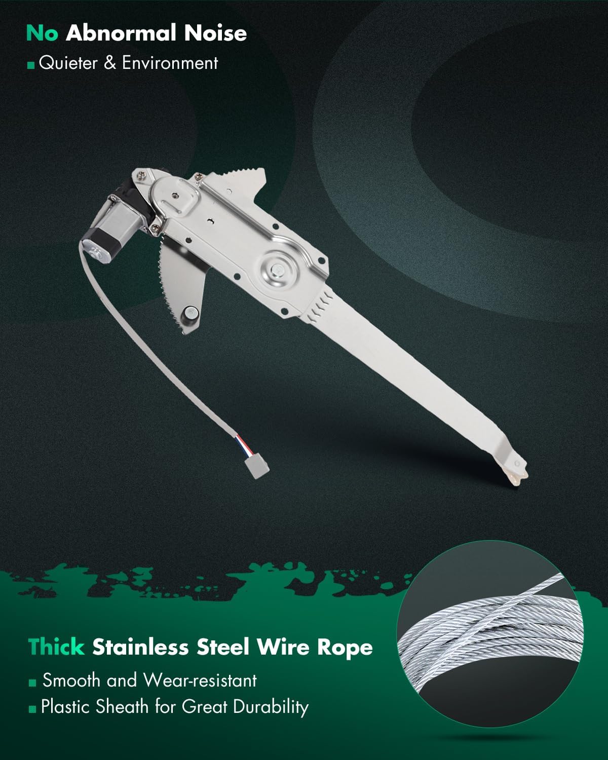 SCITOO Front Right Power Window Regulator Replacement for 1981-1996 for Ford Bronco,741-754 F6TZ 1523208-AA