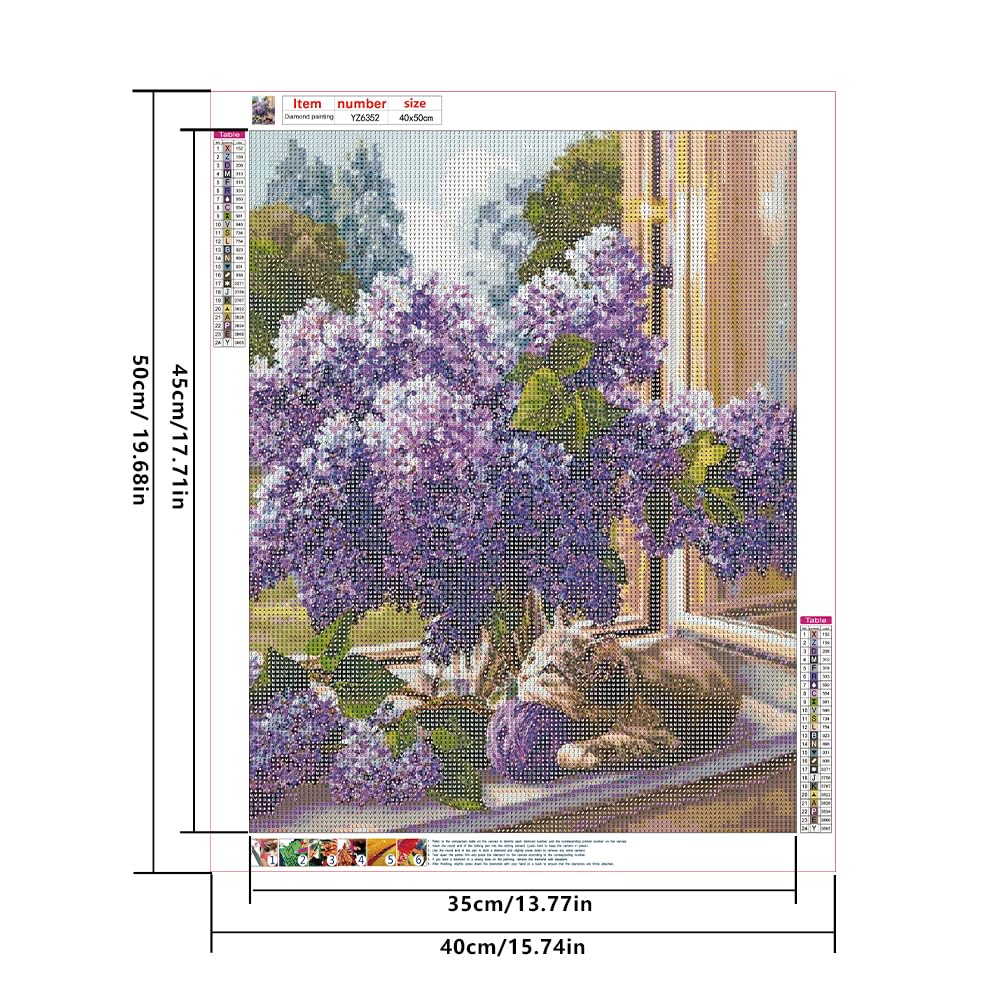 Kit Peinture Diamant Roses Fleur 40x50 Cm - Art Thérapie Adulte, Strass Ronds, Toile HD, Activité Relaxante