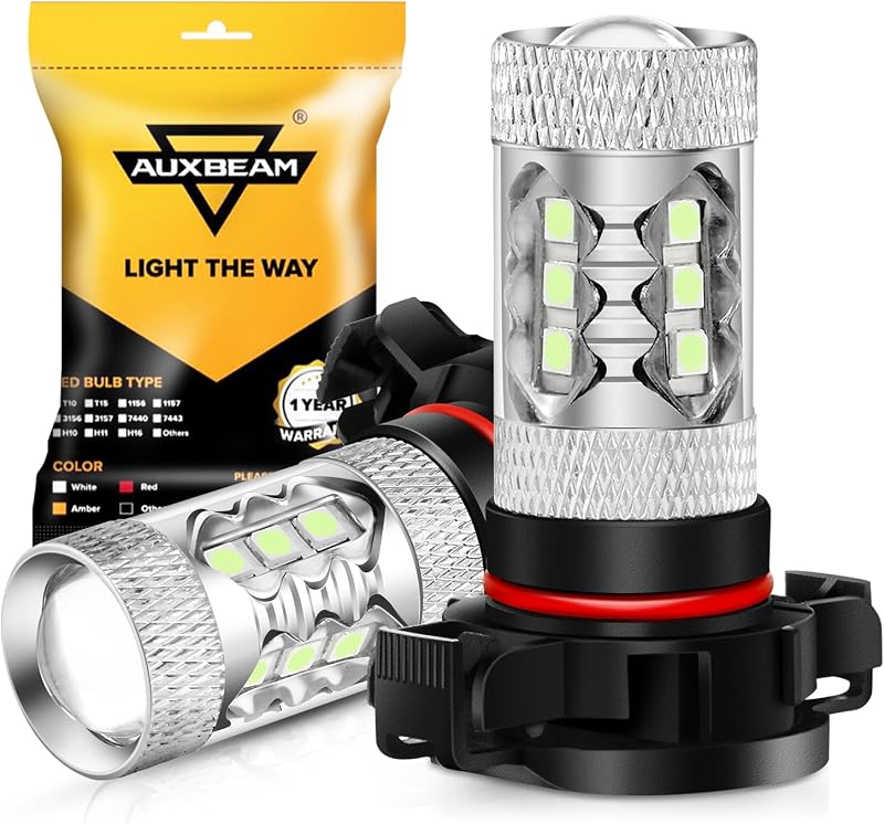 Lâmpadas LED para farol de neblina 5202 Auxbeam 8000K azul-gelo – 2 unidades