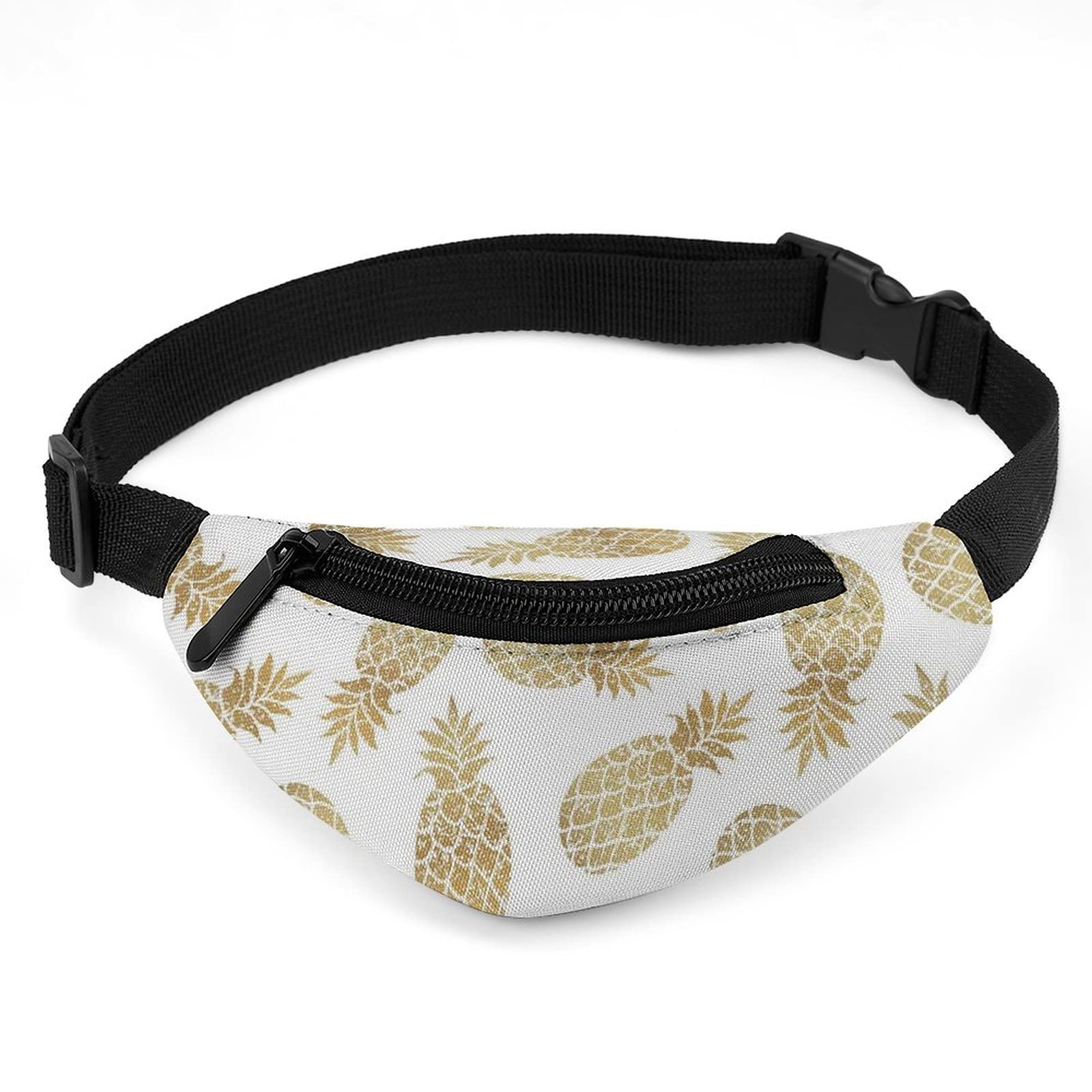 Hon-Lally Rose Gold Pineapple Pattern Dog Backpack Puppy Pack Pet Harness Self Carrier Rucksack Adjustable for Travel Outdoor Camping Hiking