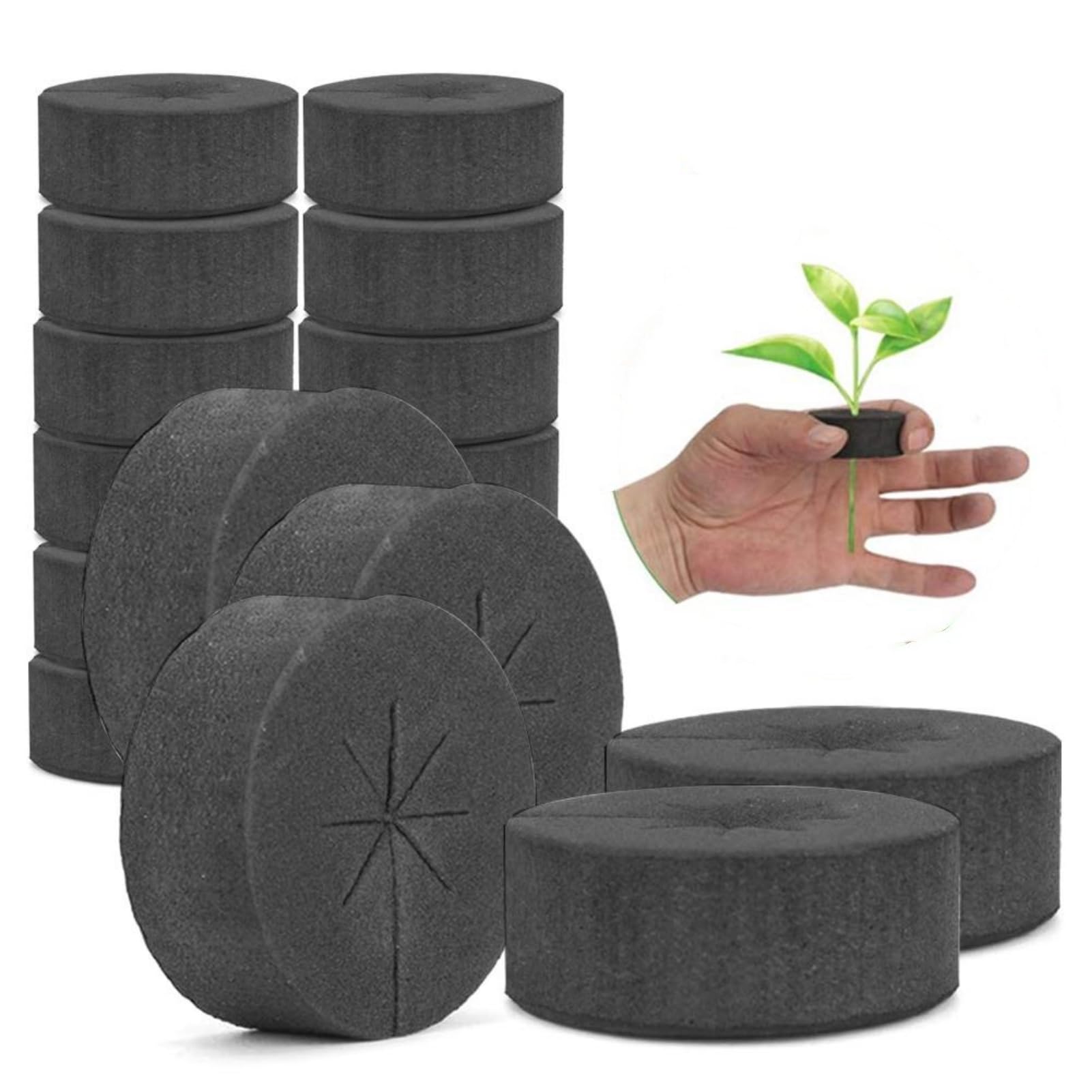 30 Pack Cloning Collars Inserts Premium Grade Foa, Plant Accessories Hydroponic Tower Aero Garden Pods Garden Clone Collar Hydroponics Sponge(Black)-image-48