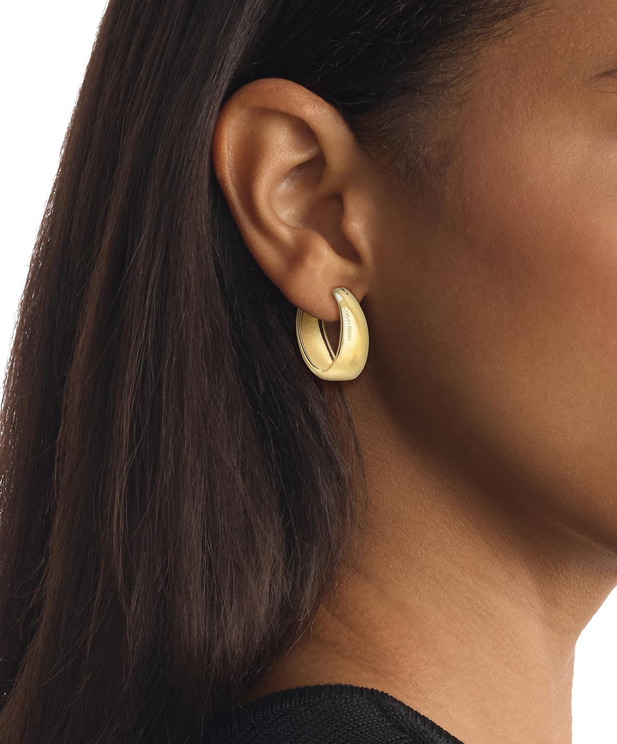 Pendientes de la colección MODERN PURITY de Calvin Klein para mujer en acero inoxidable con baño de oro amarillo, 35000832