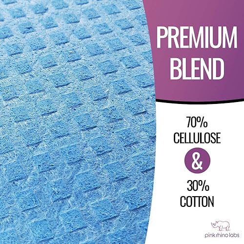 Miniatura 6 de PINK RHINO LABS Paños de cocina suecos  Toallas de cocina reutilizables ecológicas  Paquete de 10 paños de limpieza para platos, encimeras y