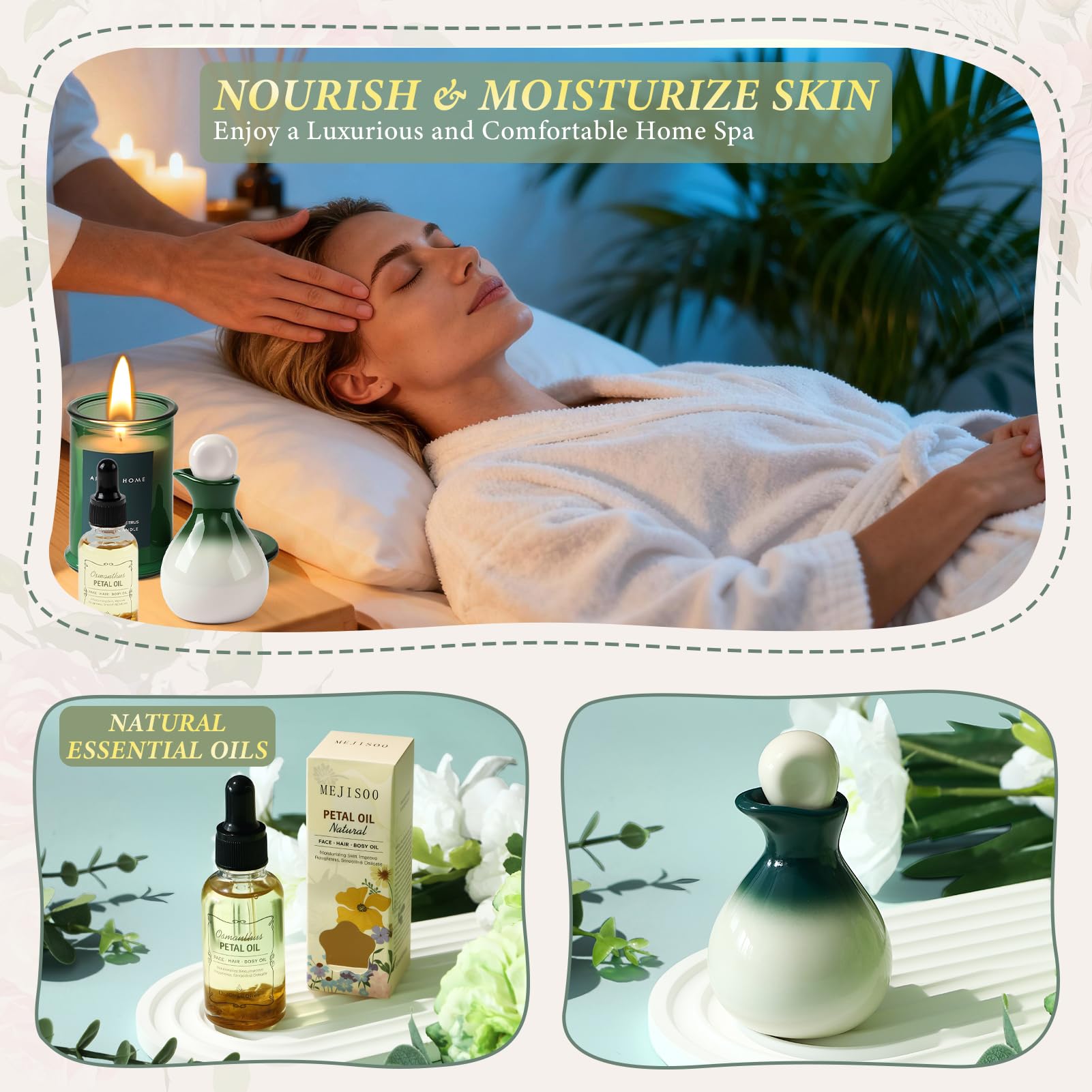 Tacobear Geschenke für Frauen Geburtstagsgeschenk Wellness Set Inklusive Keramik Tasse, Grün Entspannung Geschenkset Freundi Schwester Mama Geschenkideen Valentinstag Muttertag Weihnachts