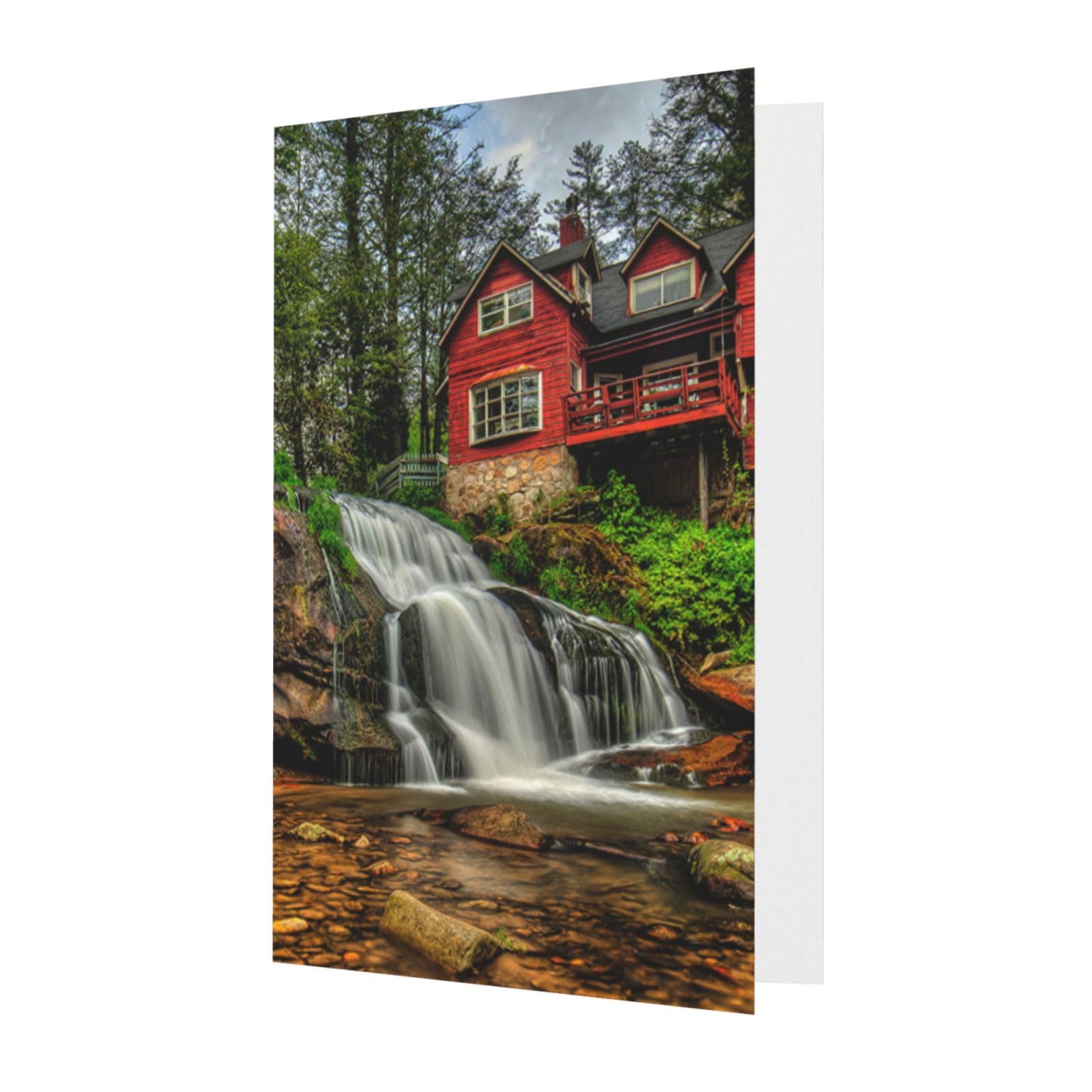 Carte De Vœux Cascade D'eau Carte De Vacances Carte D'anniversaire Carte De Saint Valentin Carte De Noël Carte De Mariage Carte De Remerciement Carte D' Invitation De Fête