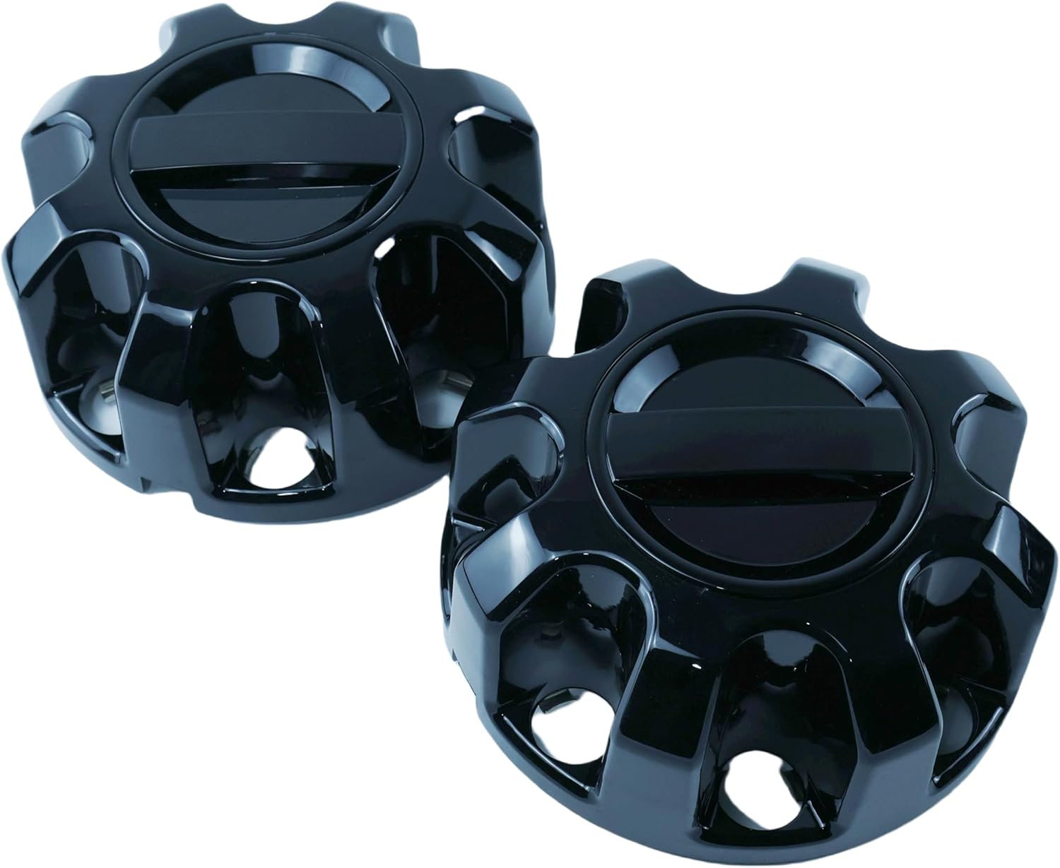 2PCS 19-25 F250 F350 Super Duty Gloss Black Rear Center Wheel Cover Hub Caps Replace KC3Z-1130-B